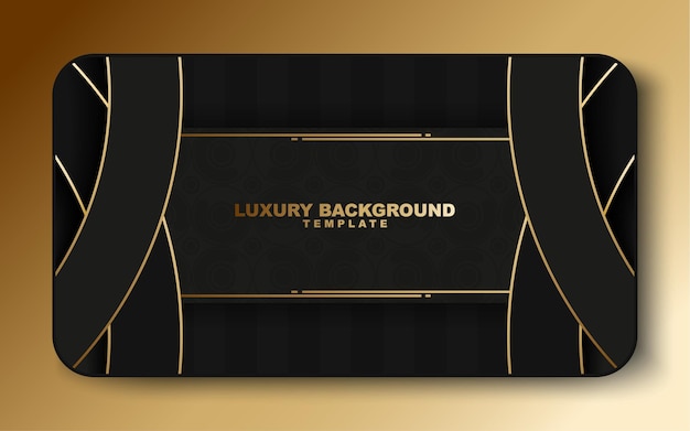 Vector luxury gold abstract circle card template