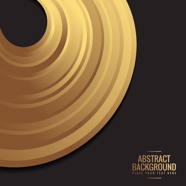 Vector luxury gold abstract wave design background