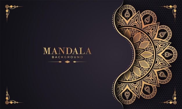 Vector luxury gold arabesque pattern in mandala background arabic islamic east style premium vector premium