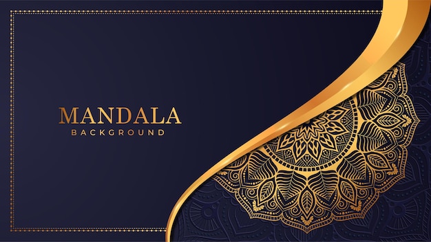 роскошный золотой арабески на фоне мандалы арабский исламский восточный стиль Premium векторы