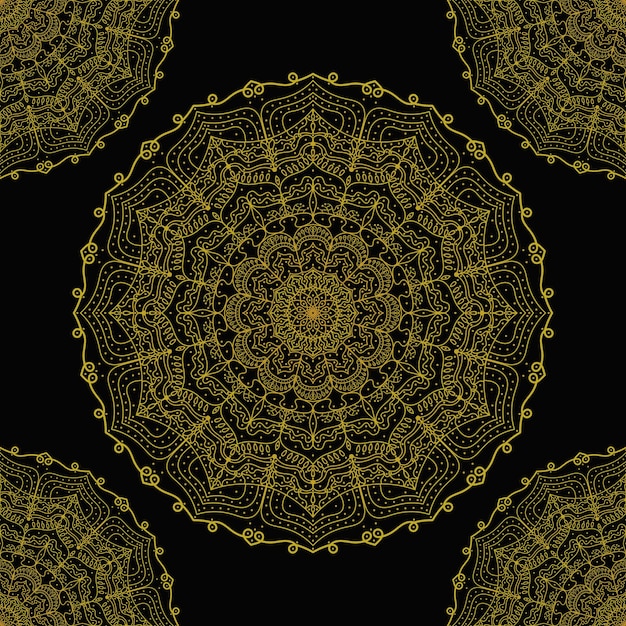 Luxury gold background colorful mandala eps file and image