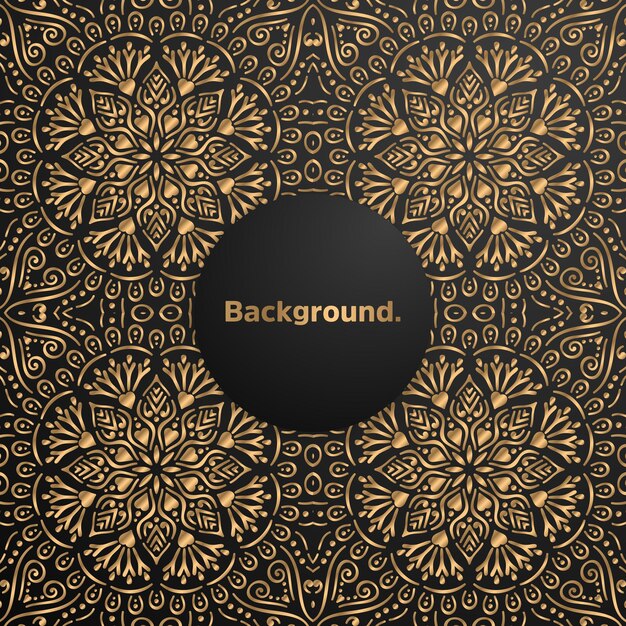 Luxury gold background colorful mandala