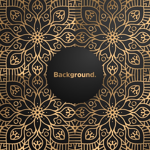 Luxury gold Background colorful mandala