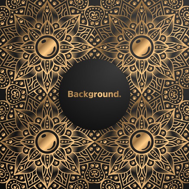 luxury gold background colorful mandala