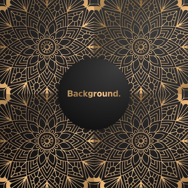 Luxury gold Background colorful mandala