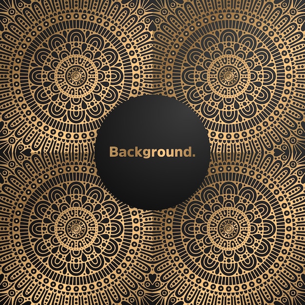 Luxury gold Background colorful mandala