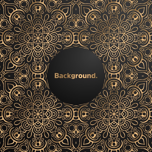 Luxury gold Background colorful mandala