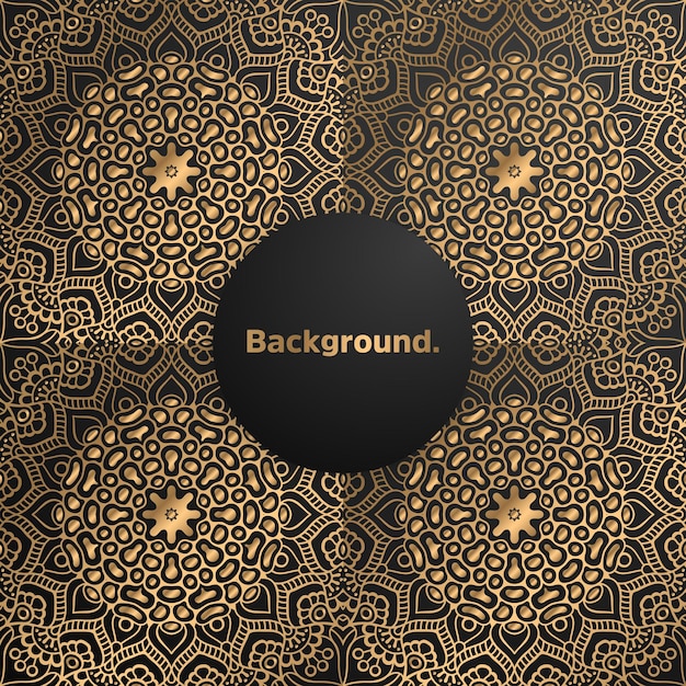 Luxury gold Background colorful mandala