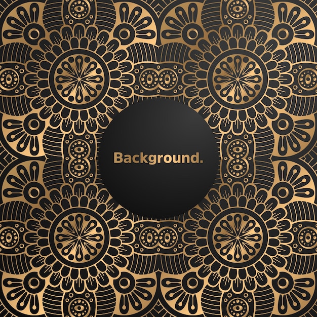 Luxury gold Background colorful mandala