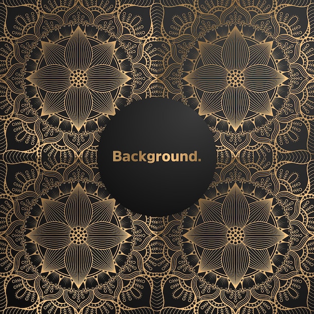 Luxury gold Background colorful mandala