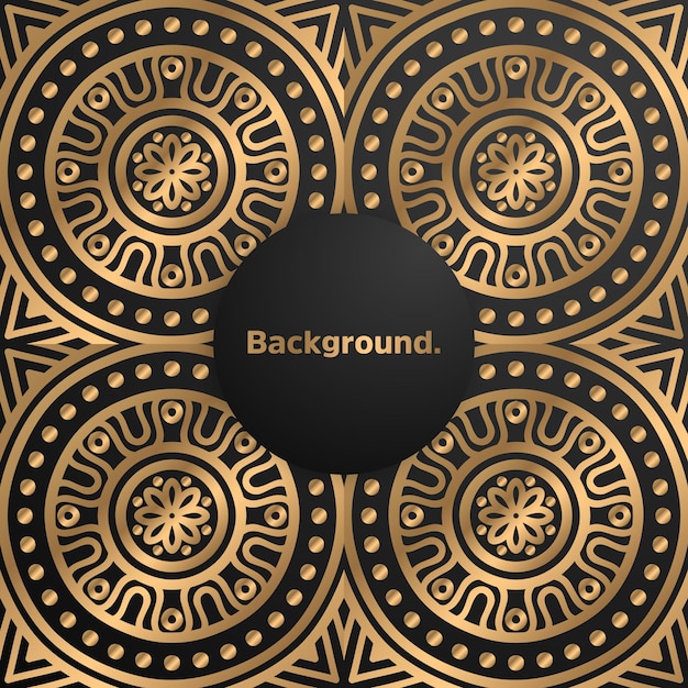 Luxury gold Background colorful mandala