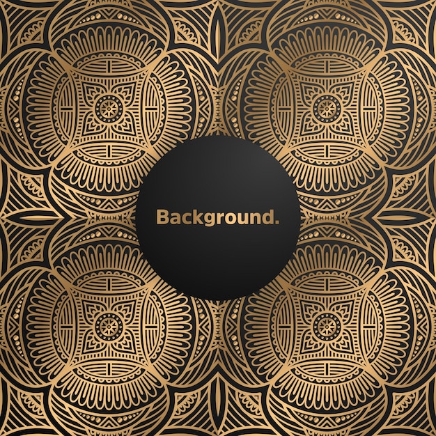 Vector luxury gold background colorful mandala