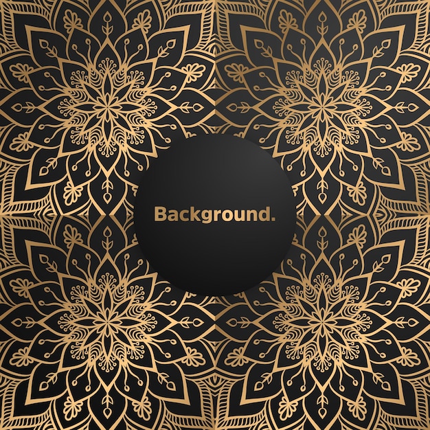 Luxury gold Background colorful mandala