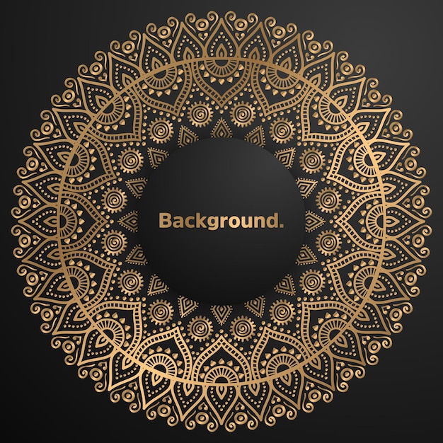 Luxury gold Background colorful mandala