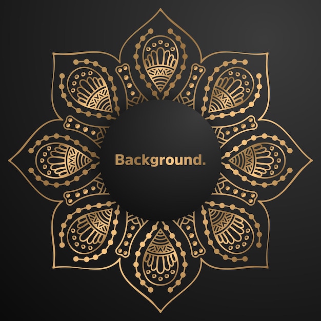 Luxury gold background colorful mandala