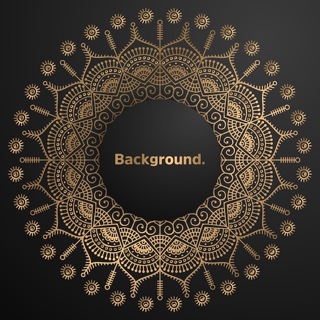 Luxury gold Background colorful mandala