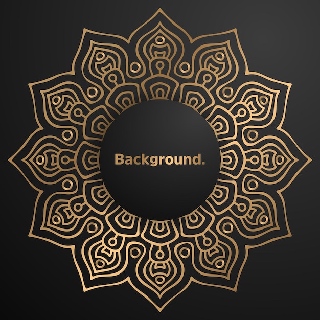 Luxury gold Background colorful mandala