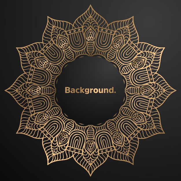 Luxury gold Background colorful mandala