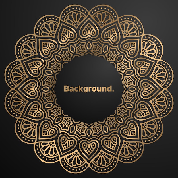 Luxury gold Background colorful mandala