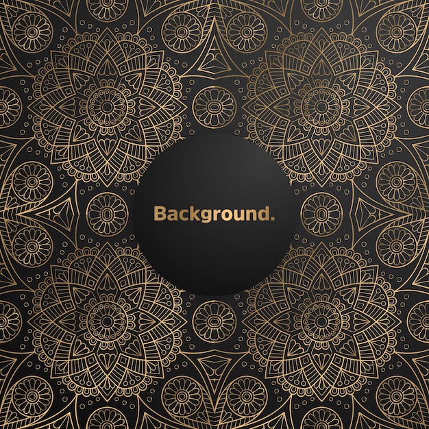 Luxury gold Background colorful mandala