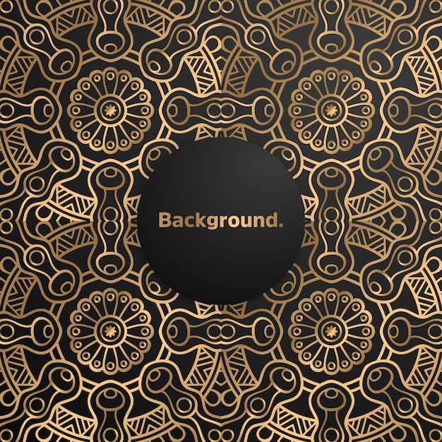 Luxury gold background colorful mandala