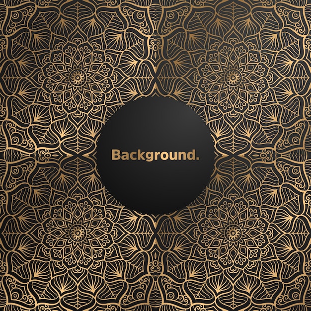 Luxury gold Background colorful mandala