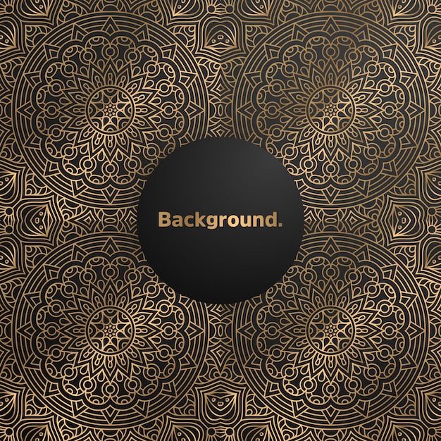 Luxury gold Background colorful mandala