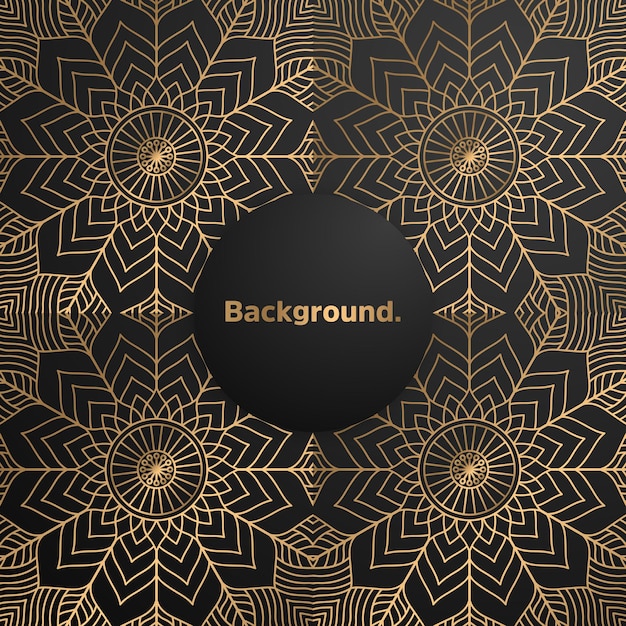 Luxury gold Background colorful mandala