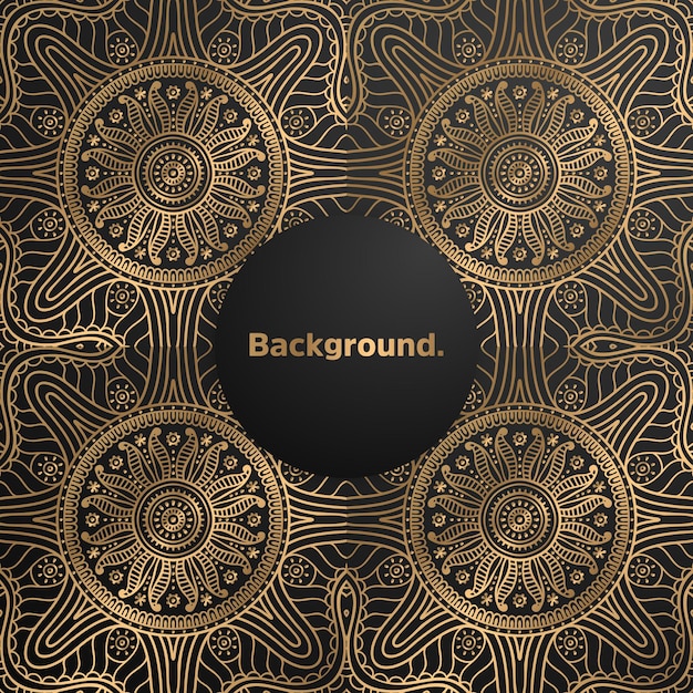 Luxury gold background colorful mandala