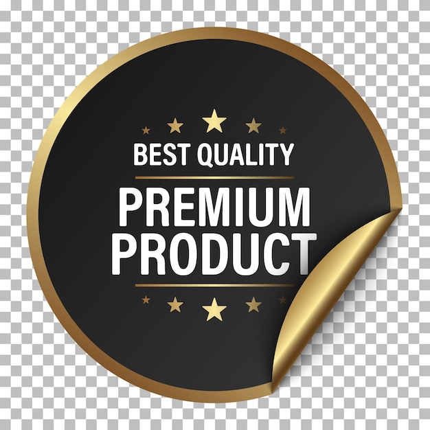 Luxury gold badges and labels premium quality product