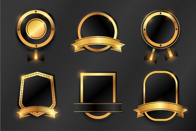 Vector luxury gold badges