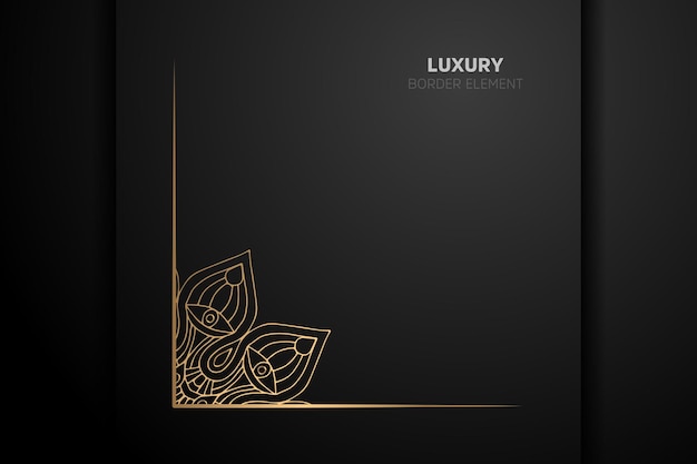 Luxury gold border elememt with ornament