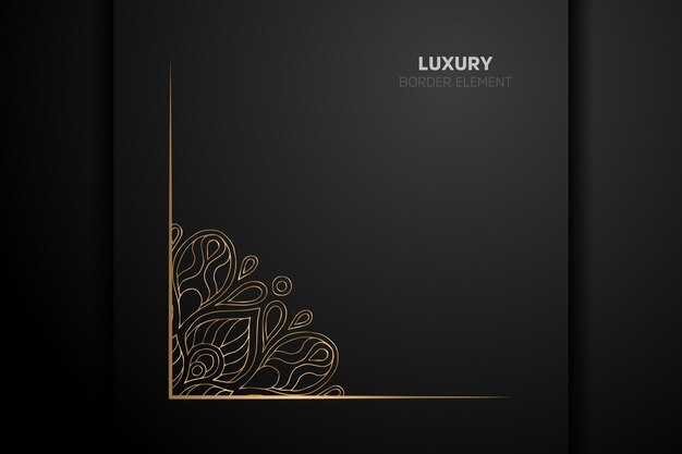 Luxury gold border elememt with ornament