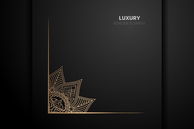 Luxury gold border elememt with ornament