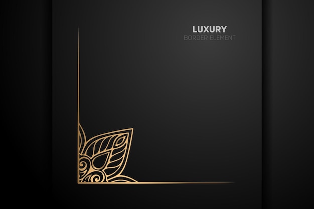 Luxury gold border elememt with ornament