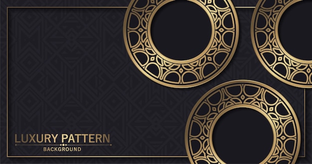 Luxury gold border pattern background