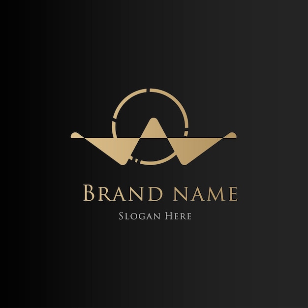 Luxury gold brand modern logo