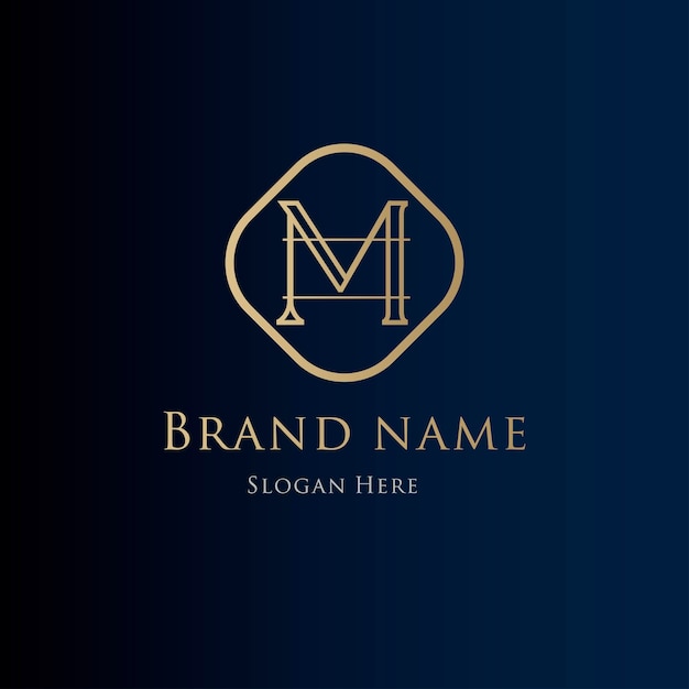 Luxury gold brand modern logo