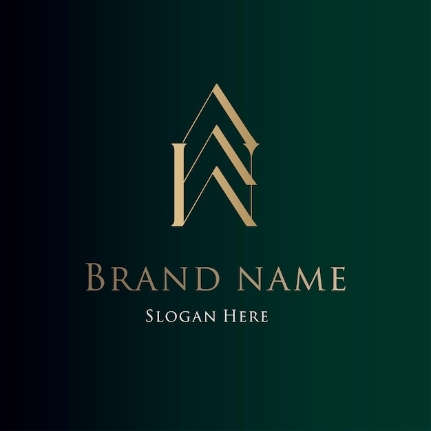 Luxury gold brand modern logo