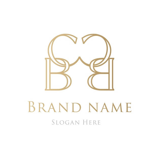 Luxury gold brand modern logo