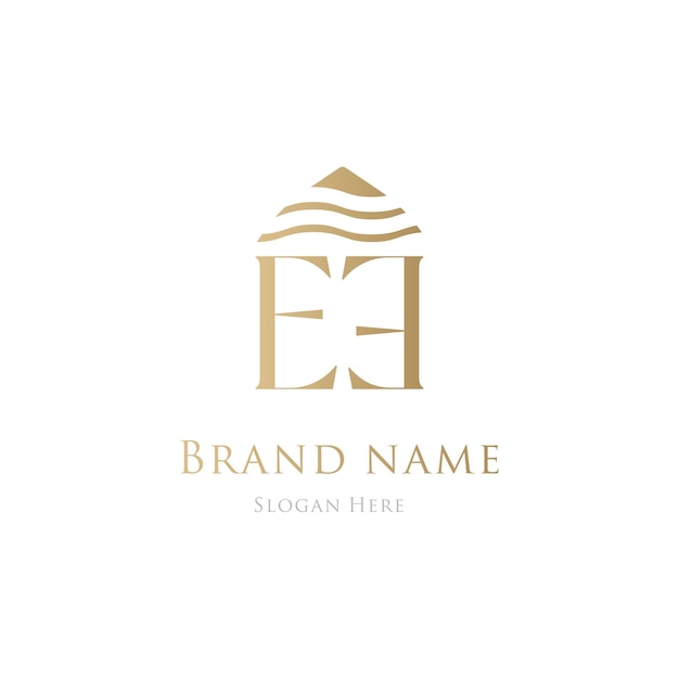 Luxury gold brand modern logo