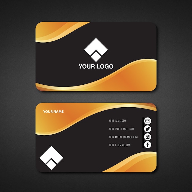 Luxury gold business card design