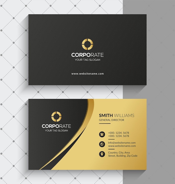 Luxury gold business card design