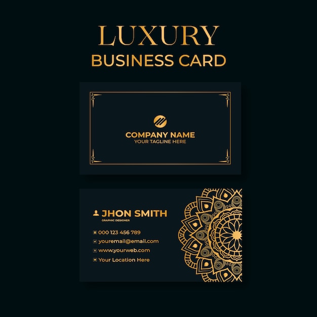 Vector luxury gold business card