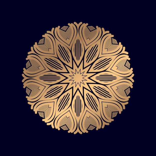 luxury gold color ornamental mandala design background