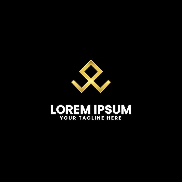 Luxury Gold colour logo design template