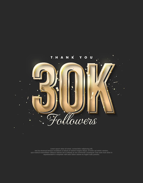 Luxury gold design saying 30K followers