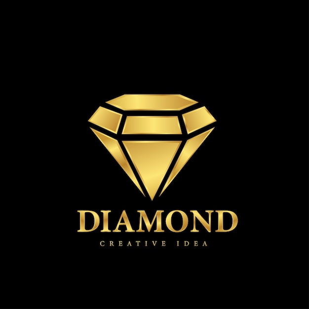 Luxury gold diamond logo