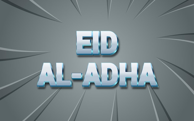 Vector luxury gold eid al adha text effect