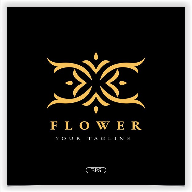 Luxury gold flower vintage logo design premium elegant template vector eps 10